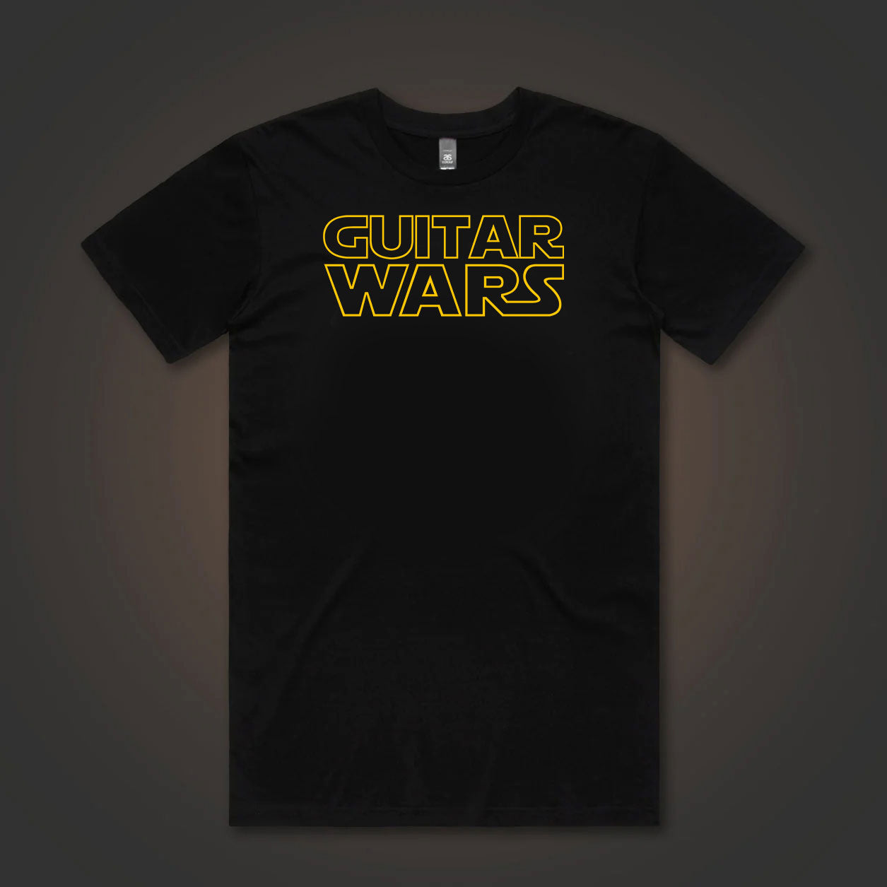 Guitar Wars Yellow Black t shirt