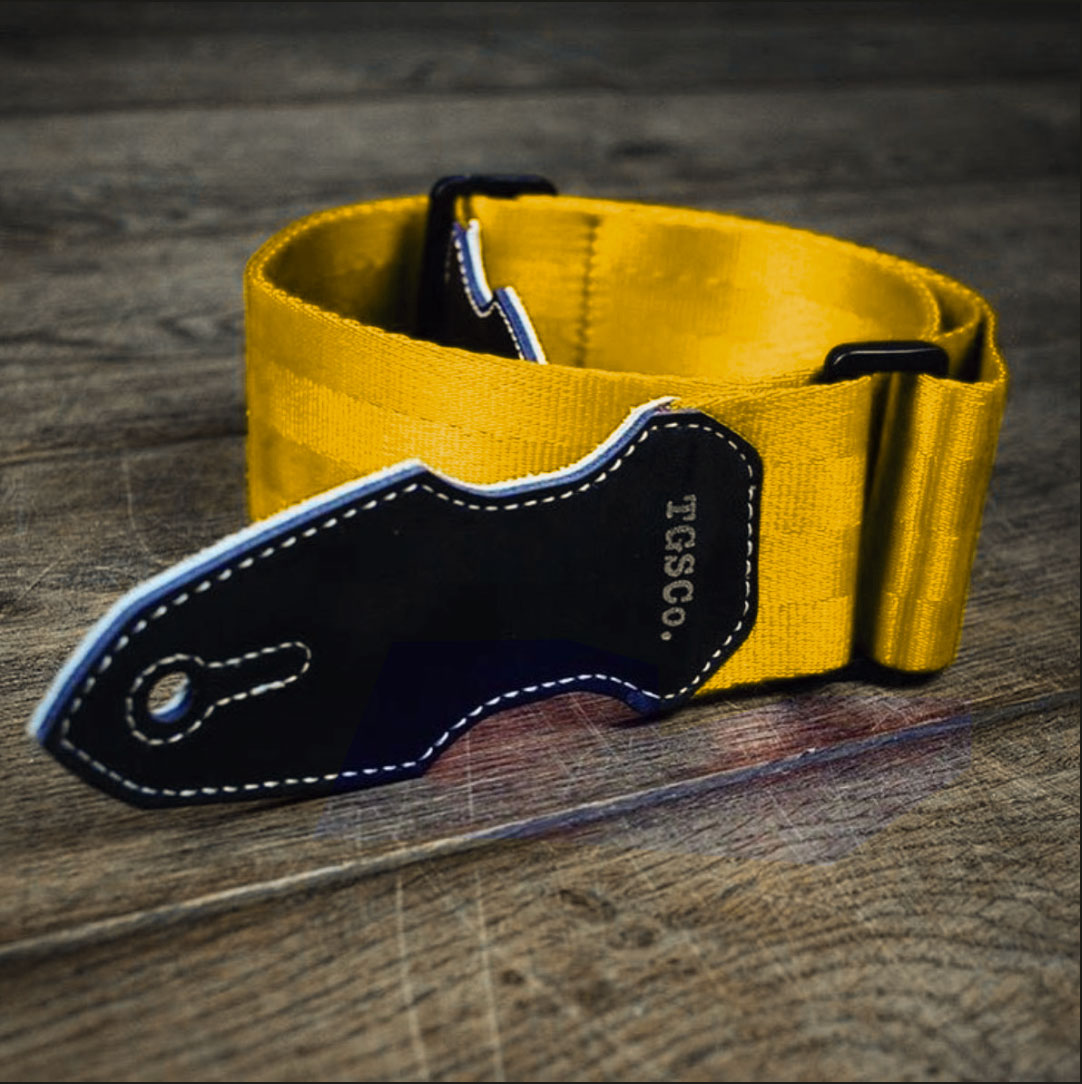 yellow guitar strap