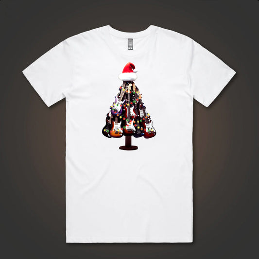 christmas guitar t shirt