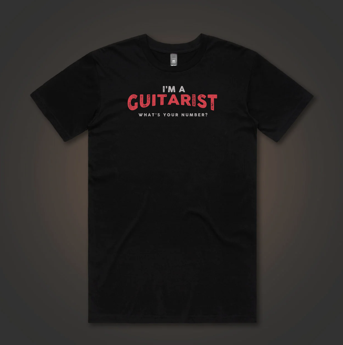 black guitarist t shirt