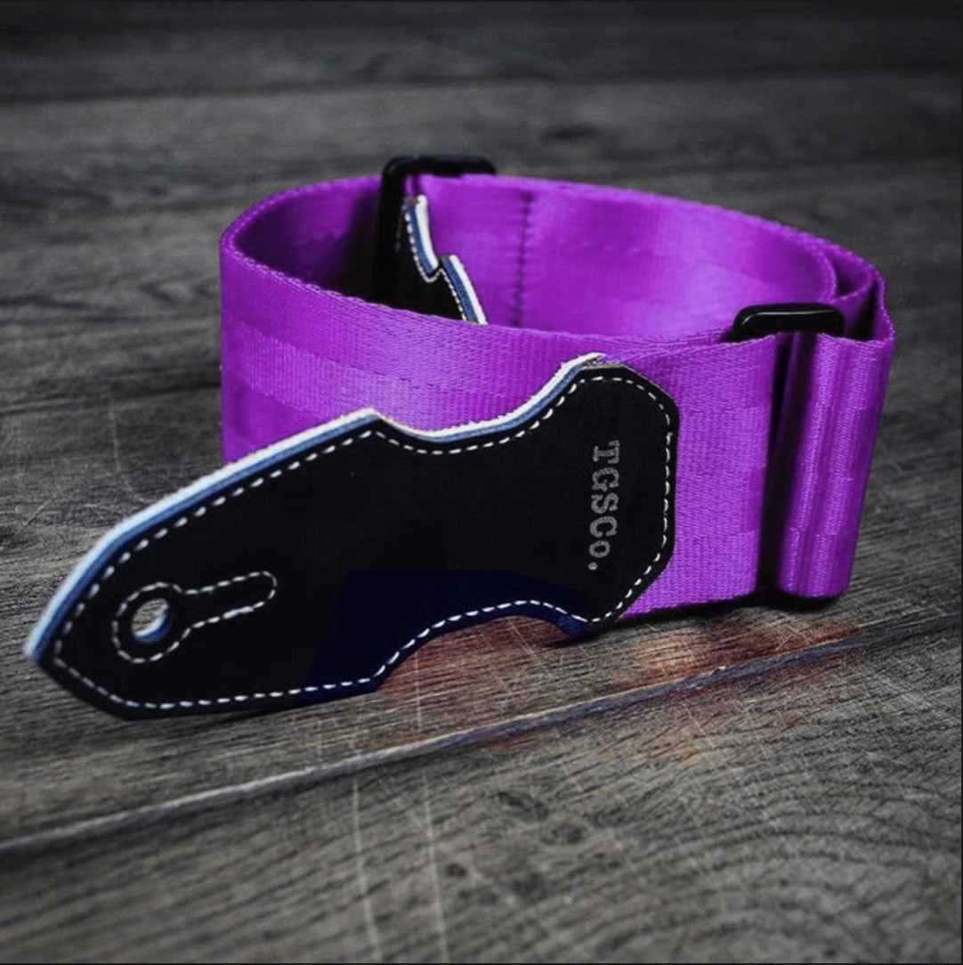 purple guitar strap