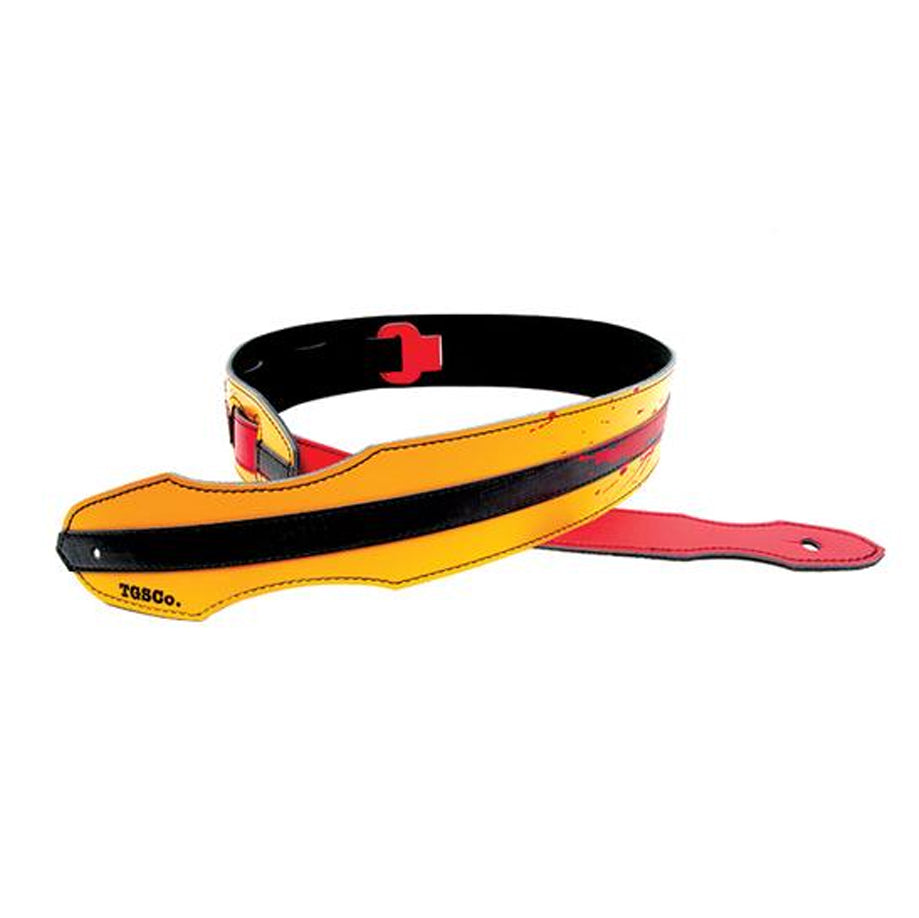 yellow leather guitar strap price