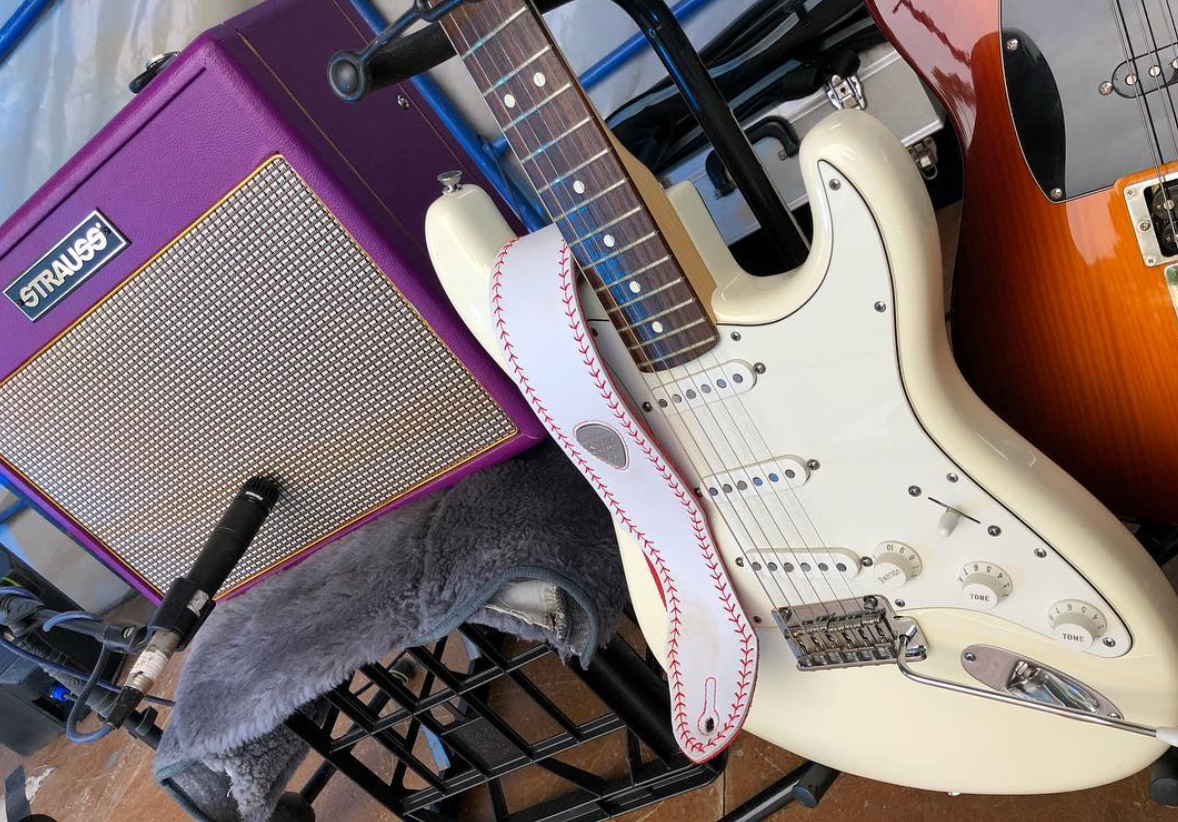 white leather guitar strap price in aus